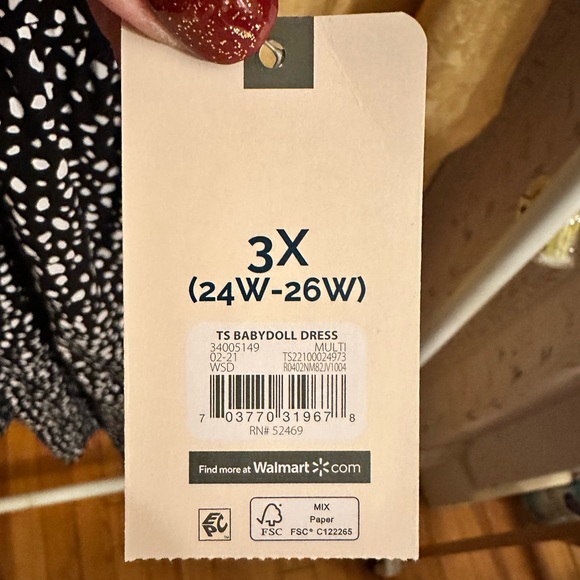 Terra & Sky Black and White Polka Dot Dress NWT - Picture 6 of 8